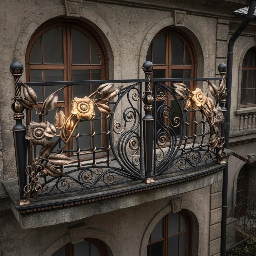 Franch Railing French Wrought Iron Balcony Railing Design - Railing Balcony Panels ...
