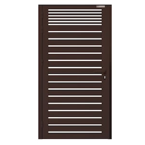 Modern Horizontal Pattern Metal Side Yard Gate| Stunning Custom Fabrication Metal Garden Gate |Made in Canada– Model # 049E