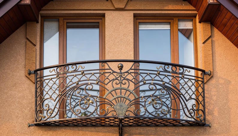French Wrought Iron Balcony Railing Design - Railing Balcony Panels ...