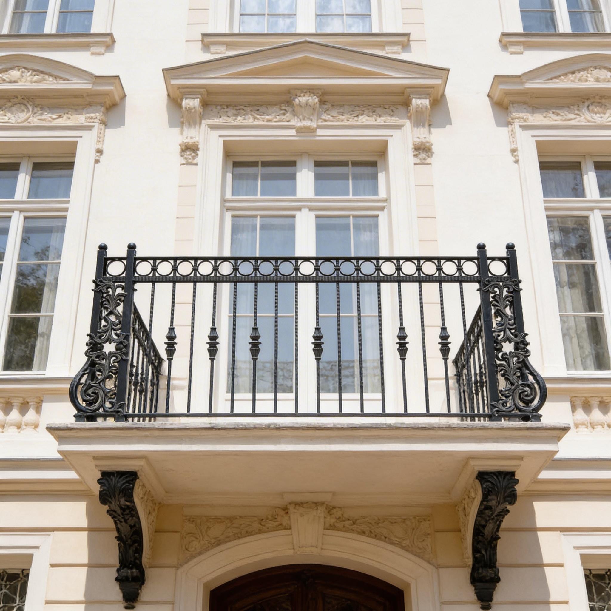 Canadian Terrace Railing Athena Wrought Iron Balcony Railing Design - Railing Balcony Panels ...