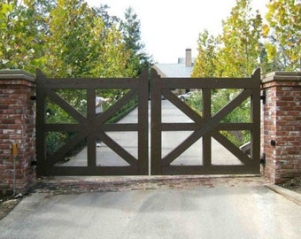 Gorgeous & Simple Metal Driveway Gate | Heavy Duty Entrance Gate| Made in Canada– Model # 861E