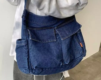 Denim Shoulder Bag - Etsy UK