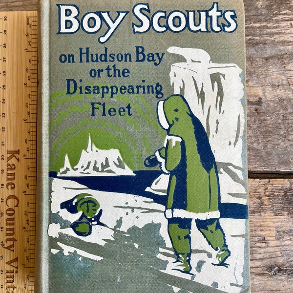 Interesting antique (1914) children's adventure book "Boy Scouts on Hudson Bay or the Disappearing Fleet" by G. Harvey Ralphson; affordable!