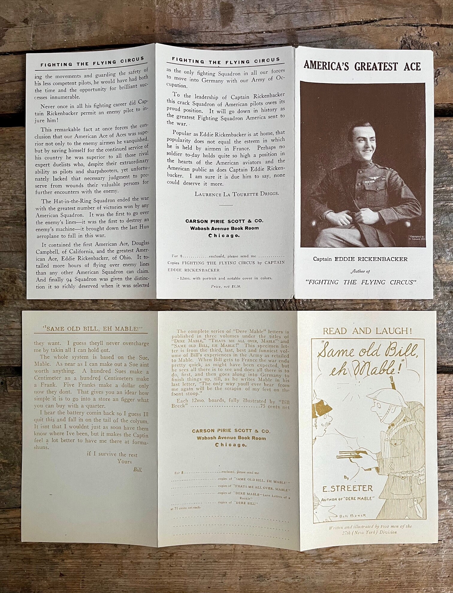 カーソン・ピリー・スコット・シカゴの第一次世界大戦小冊子 3 冊