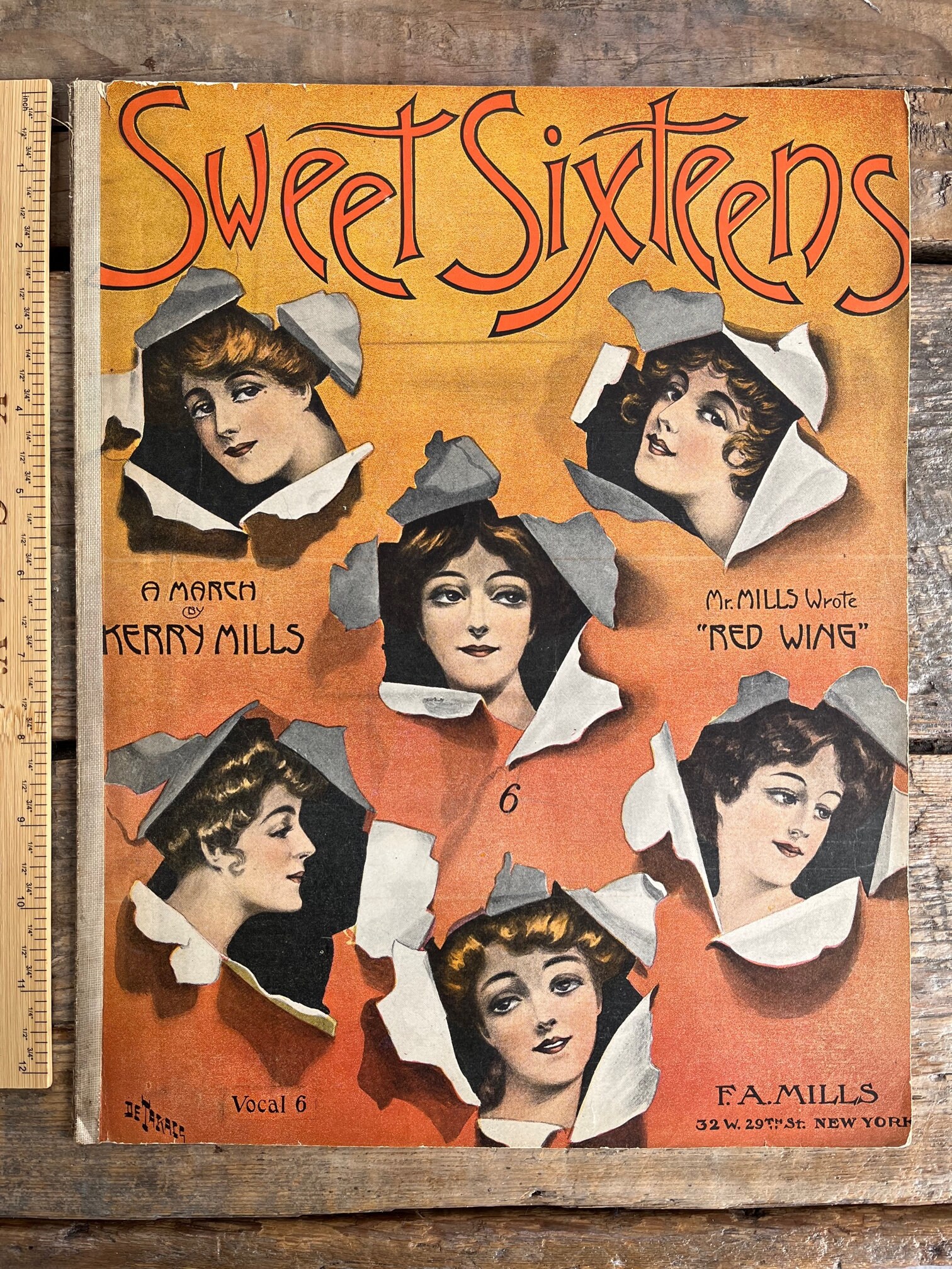 Great for Wall Art! Antique (1908) 10x13 