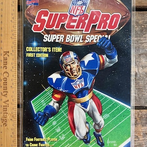 Cómic vintage de Marvel "NFL SuperPro Super Bowl Special" de 1991; empaquetado y envuelto en cartón; estado VF; fútbol americano, Phil Grayfield; Fourth & Goal to Go