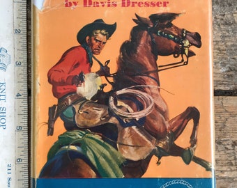 Vintage (1950) Triple-A Western classic "Lynch-Rope Law" by Davis Dresser; VG w/dust jacket; selected by Erle Stanley Gardner; cowboy theme