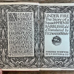 VG condition antique (1928) &quot;Under Fire: The Story of a Squad&quot; by Henri Barbusse; #798 in Everyman&#39;s Library series; France in WWI; trenches