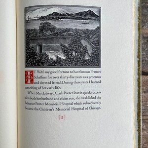 Solo 350 copie realizzate! Carta/inchiostro di alta qualità; splendide xilografie di Dean; libro commemorativo "Blithe and Buoyant Spirit" di Frances Porter Schaffner
