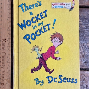 Erschwingliche Vintage (1974) Hardcover Book Club Edition "There's A Wocket in my Pocket!" von Dr. Seuss; VG Exemplar; Perfekt für Leseanfänger