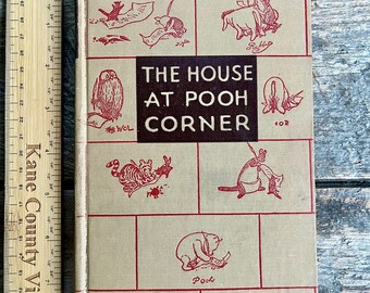 Good vintage 1945 printing "The House at Pooh Corner" by A. A. Milne; classic children's book introduction of Tigger; illustrated by Shepard