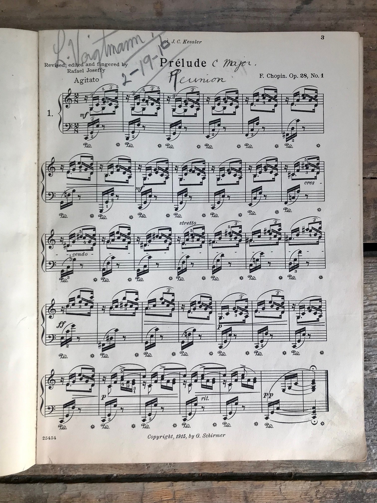 Original Antique 1915 Musical Score W/notes by Opera Singer