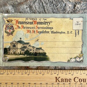 Interessante serie di 20 cartoline antiche del 1919 circa del monastero francescano di Terra Santa in America, Washington, DC; Santo Sepolcro, Calvario