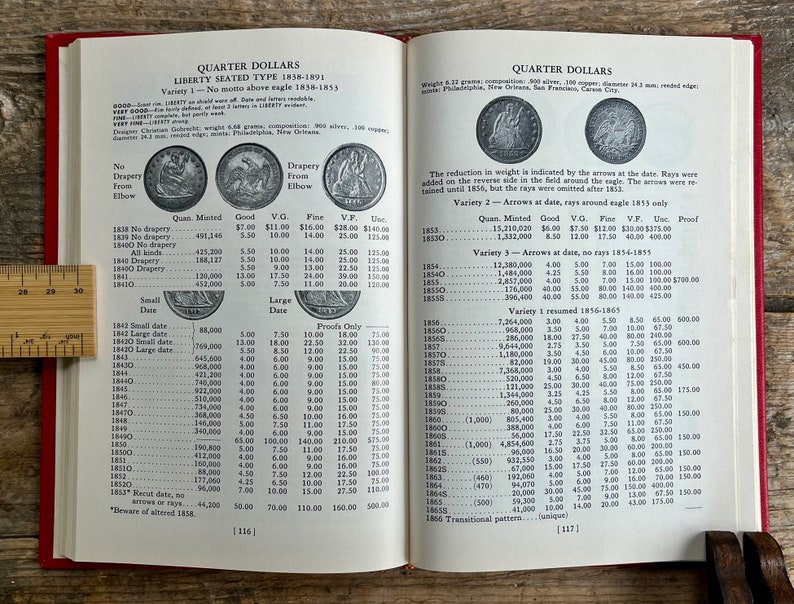 Vintage red book in ausgezeichnetem Zustand für Numismatiker A Guide Book of USA Coins 26th edition 1973 schöner Bezug, erschwinglich Bild 9