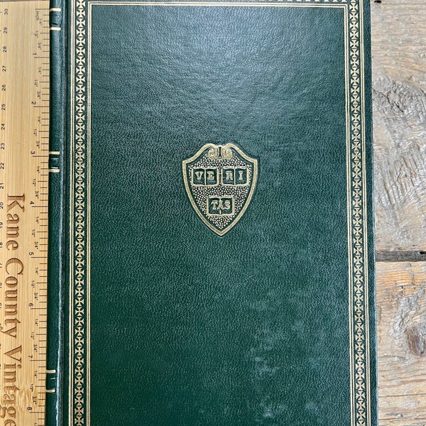 Vintage Deluxe edition Harvard Classics book "Two Years Before the Mast" by Richard Henry Dana; green leather, w/gilt titling & decoration