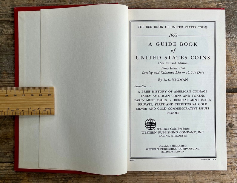 Vintage red book in ausgezeichnetem Zustand für Numismatiker A Guide Book of USA Coins 26th edition 1973 schöner Bezug, erschwinglich Bild 3