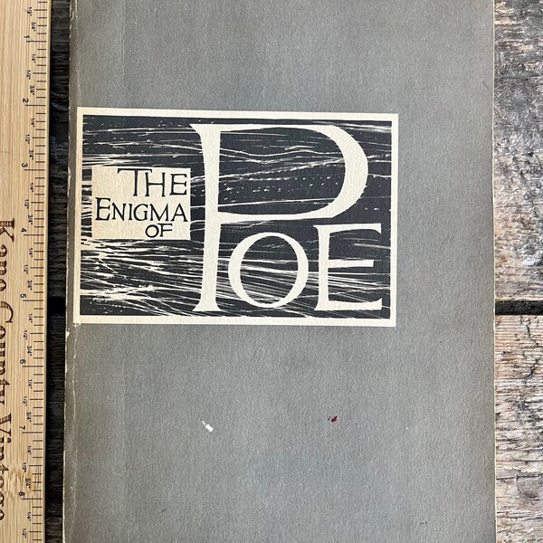 Great gift for an English major or poetry lover vintage (1960) softcover "The Enigma of [Edgar Allan] Poe" by Ober, Burtness, and W. R. Seat