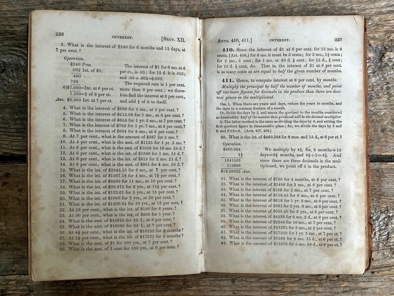 Scarce Antique (1860) School Book, Used During Civil War! 