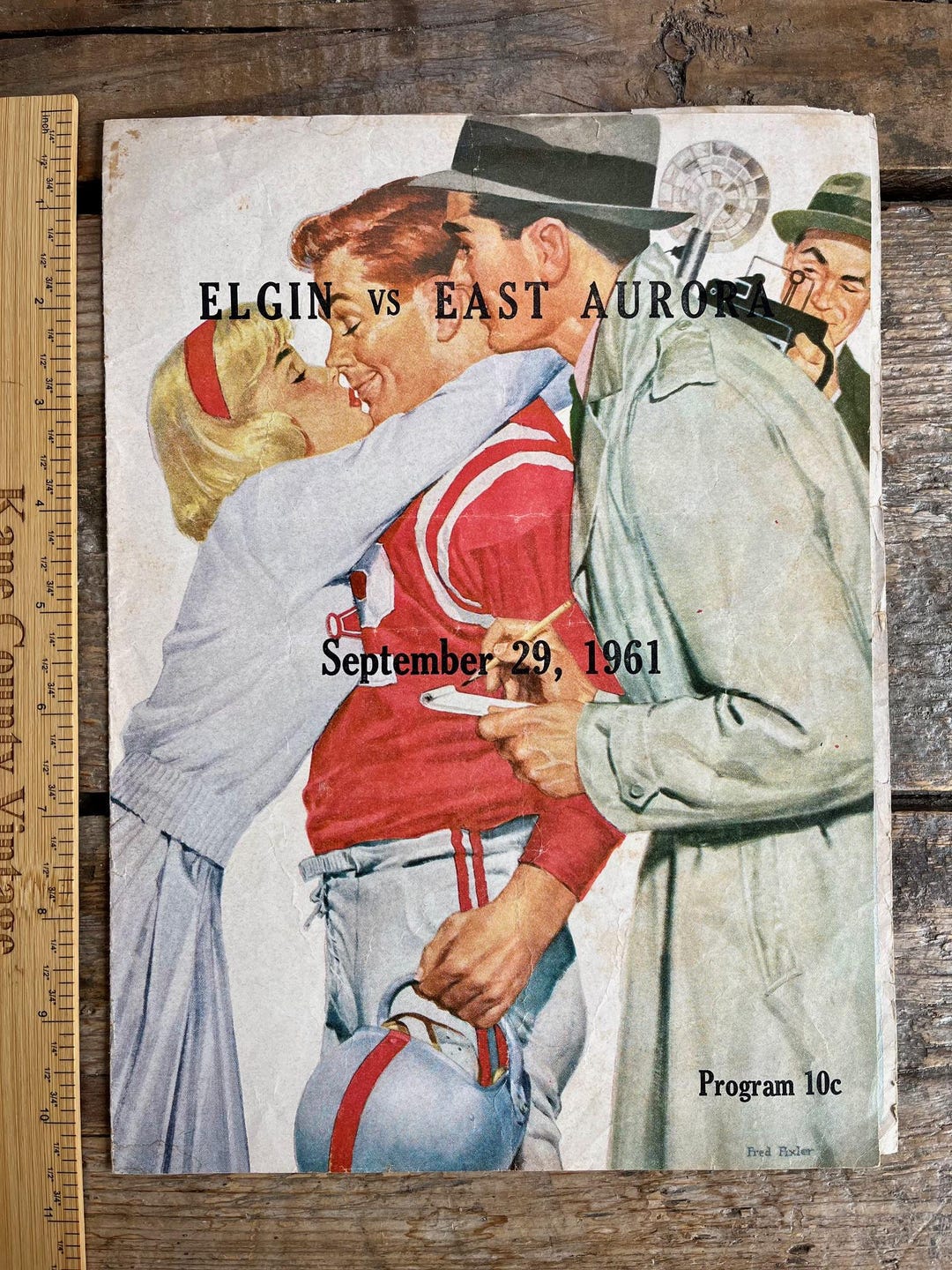 Great Fred Fixler Cover September 1961 Football Program! Elgin Vs. East ...