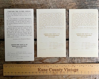 カーソン・ピリー・スコット・シカゴの第一次世界大戦小冊子 3 冊