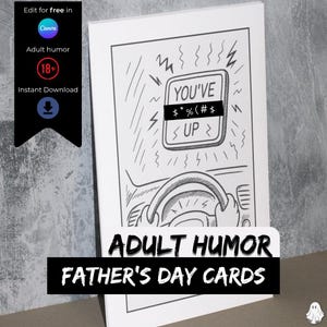 Tarjetas para el Día del Padre para adultos / Tarjeta para el Día del Padre sucia / Tarjeta para esposo / Tarjeta para papá / Tarjeta para el Día del Padre / Tarjeta para papá / Tarjeta para novio