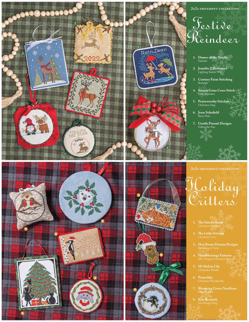 Just Cross Stitch Christmas Ornaments Winter 2022 PDF Etsy