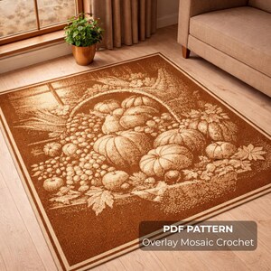 Harvest Cornucopia – Overlay Mosaic Crochet Pattern | PDF Instant Download
