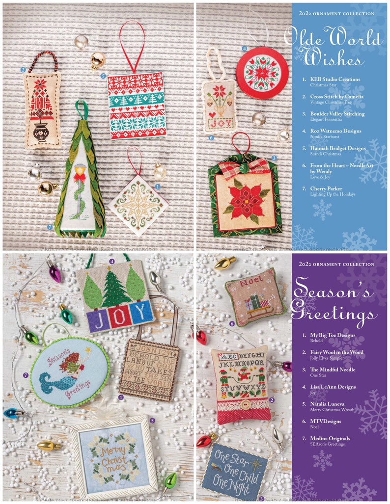 Just Cross Stitch Christmas Ornaments Winter 2022 PDF - Etsy