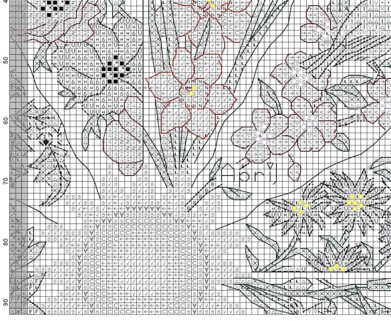 Floral Calendar Cross Stitch Pattern – 12 Months Flower Wheel - PDF ...
