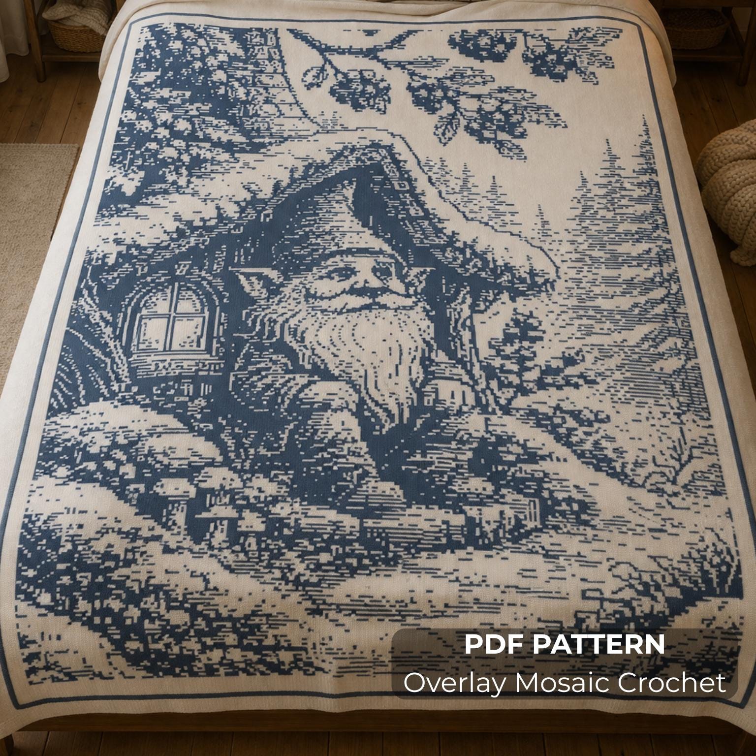 Forest Gnome Cottage (2 in 1) - Overlay Mosaic Crochet Pattern