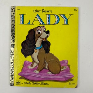 1978 Walt Disney's Lady, Vintage Little Golden Book autorstwa Samuela Armstronga, Opowieść na dobranoc, Książka dla dzieci