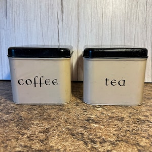 Vintage 1960er Jahre Harvell Space-Saver Tee und Kaffee Kanister Set