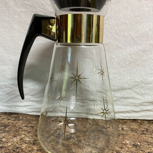 Corning Atomic Design Coffee Percolator 6 Cup Pot Vintage Heat Proof Glass  Vintage Kitchen Coffee Percolator Kitchen Corning Ware 