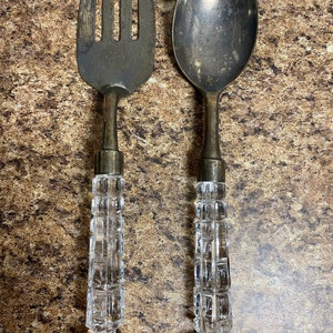 Sliverplated Serving Pieces with Clear Lucite Handles
