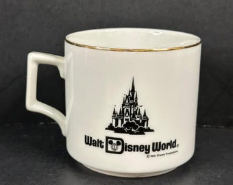 Vintage Disney World Souvenir Coffee Mug, Walt Disney Productions, Made in Japan
