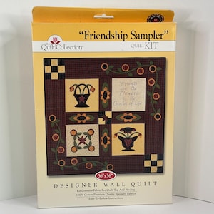 The Quilt Collection Friendship Sampler Designer Wall Quilt Kit OPEN, READ