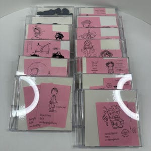 Lot de 29 tampons non montés Bella lunatique, chevalet d'Elena, Ketto Christy Croll