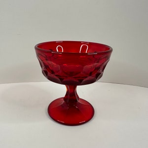 Vintage Noritake Ruby Red Perspektive Champagner Sherbet Dessert Coupé Glas