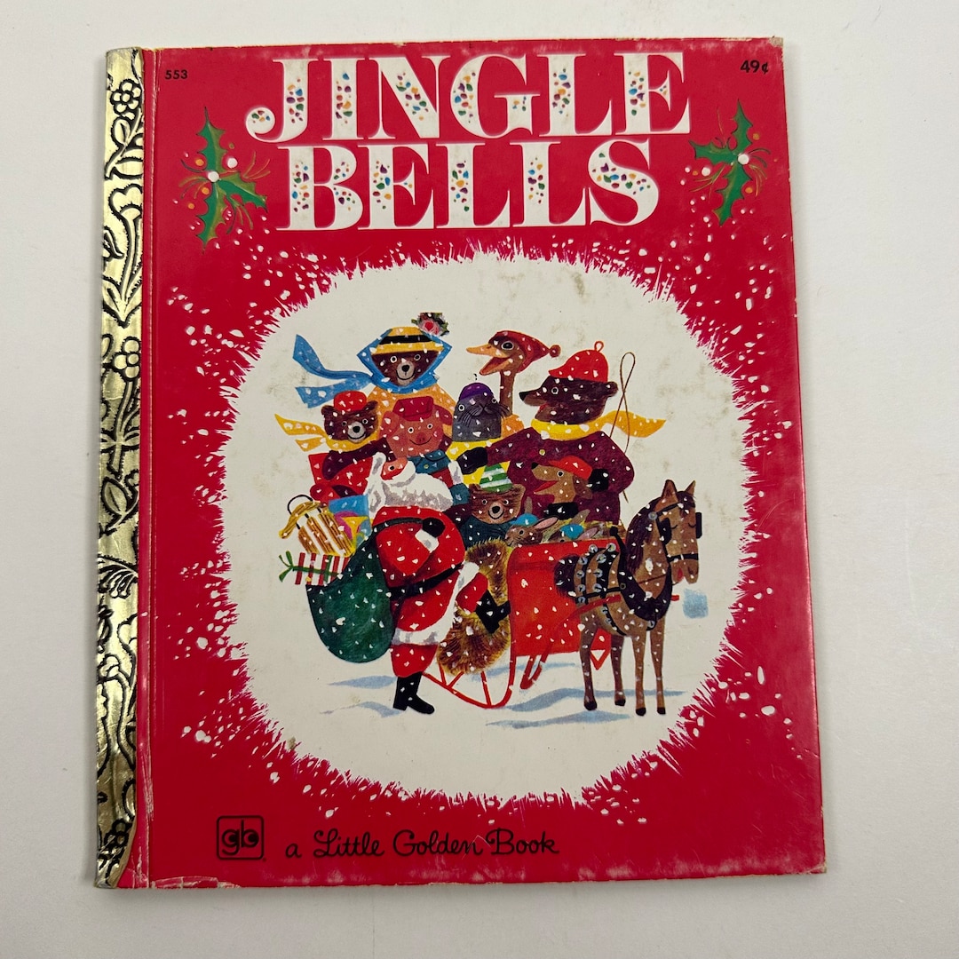 1974 Jingle Bells Vintage Little Golden Book. Classic Etsy