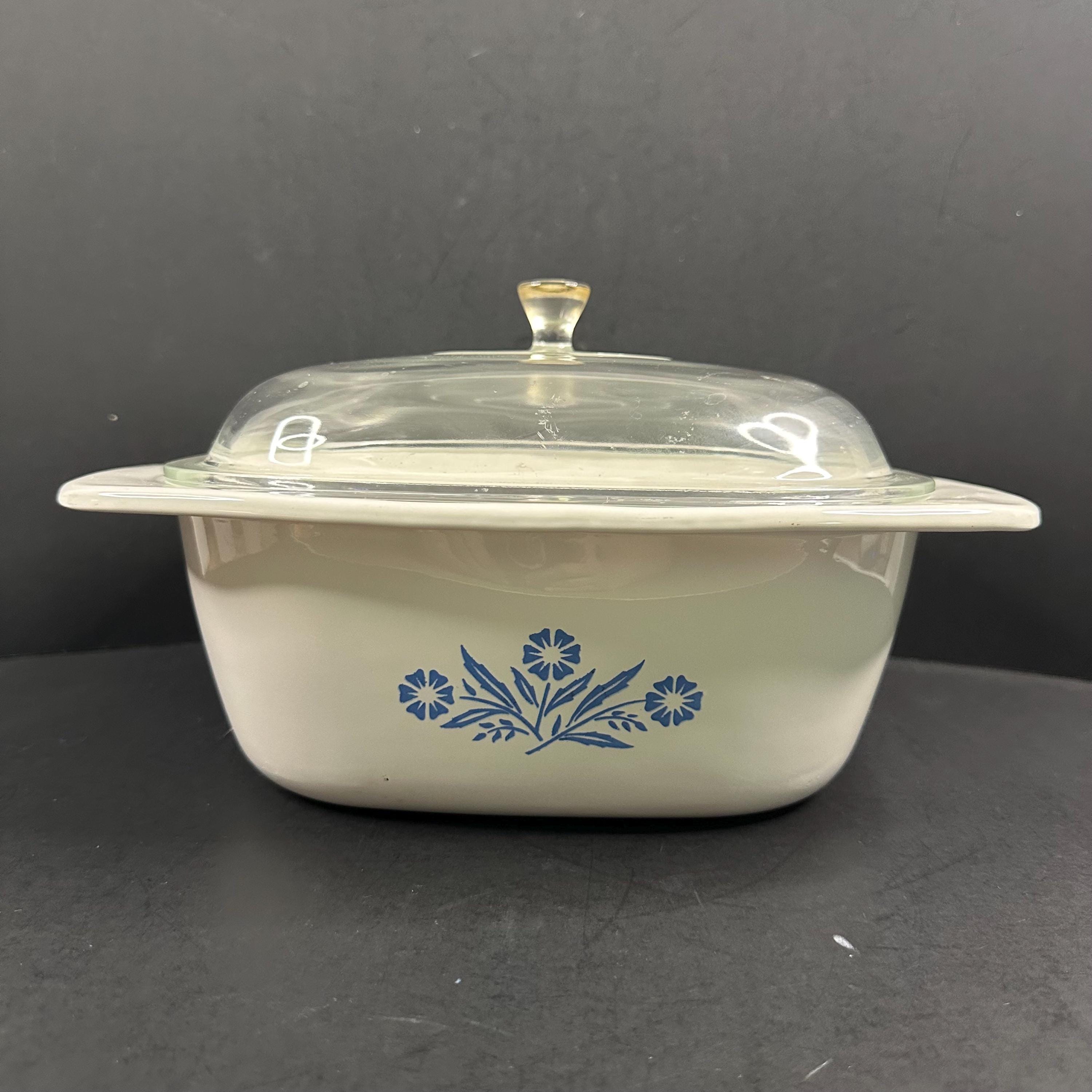 Vintage Corning Ware Blue Cornflower Dutch Oven 5 Quart Casserole Dish P 34 B Etsy