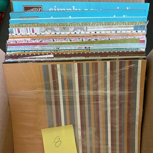 Lot of Over 8lbs Stampin’ Up! 12x12 Open Simply Scrappin, Designer Paper 165 pcs