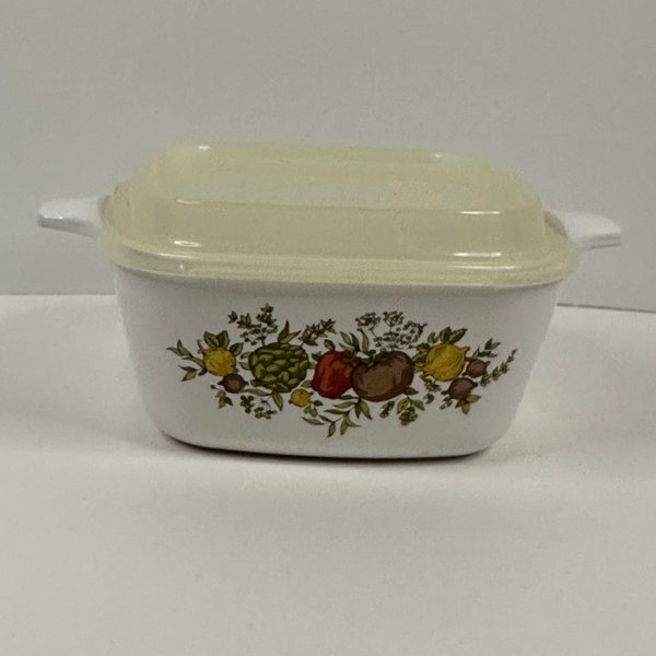 Corning Ware Spice Of Life Petite Pan Casserole Dish P-43-B, Plastic Storage Lid