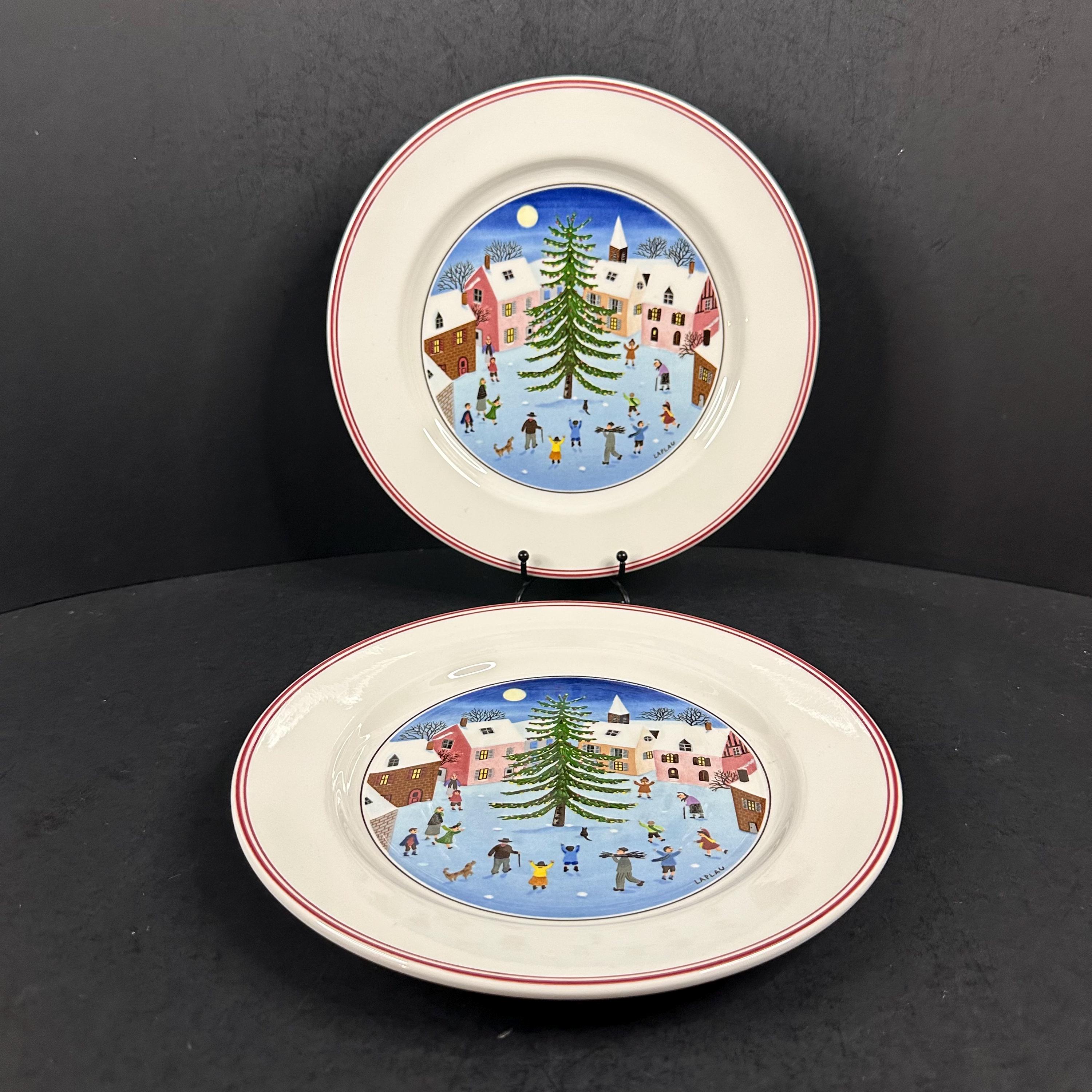 Villeroy & Boch Naif Christmas プレート　６枚 Design Naif Christmas 4 Piece Dinnerware Set
