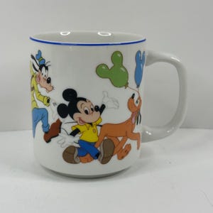Vintage Disneyland-Walt Disney World MUGG Mickey Pluto Långben Minnie Donald Louie