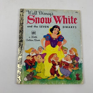 1974 Walt Disney&#39;s Snow White and the Seven Dwarfs, Vintage Little Golden Book by Ken O&#39;Brien and Al Dempster, Children&#39;s Bedtime Story Book