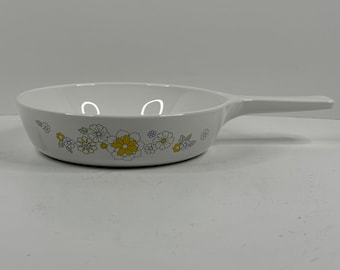Vintage 1970s Corning Ware Floral Bouquet 3rd Edition 6.5" Skillet P-83-B