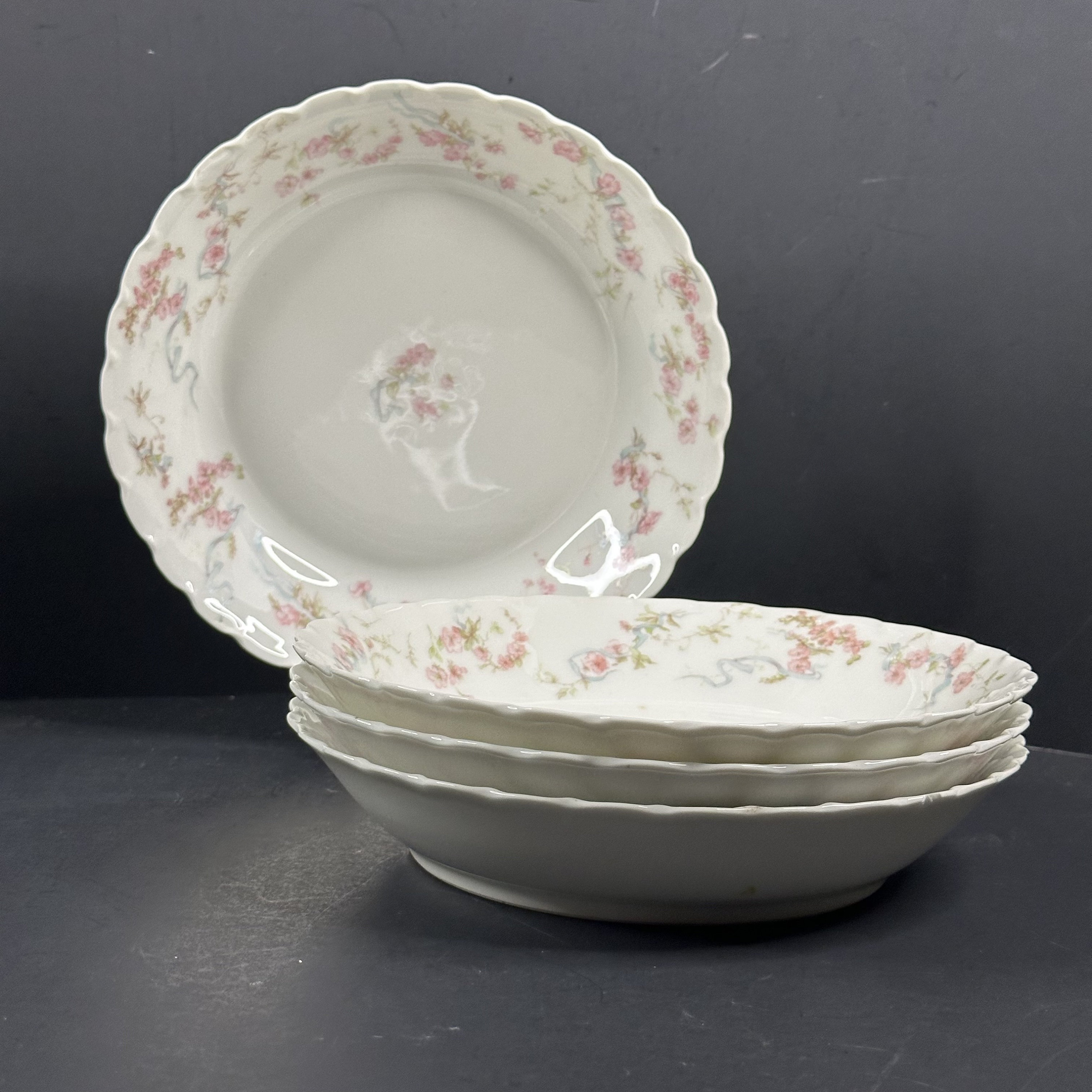 Haviland limoges pink roses and blue ribbon - Etsy 日本