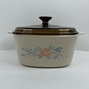 1990-1994 Corning Ware Symphony 3 Liter A-3-B Square Casserole Dish w/ Pyrex Lid