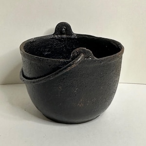 Vintage Mini Hanging Cast Iron 5.5" Melting Pot Cauldron
