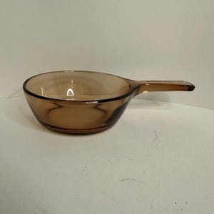 Vintage 1990s Vision USA Corning Ware Amber V-.5-B Small 1/2 liter Saucepan